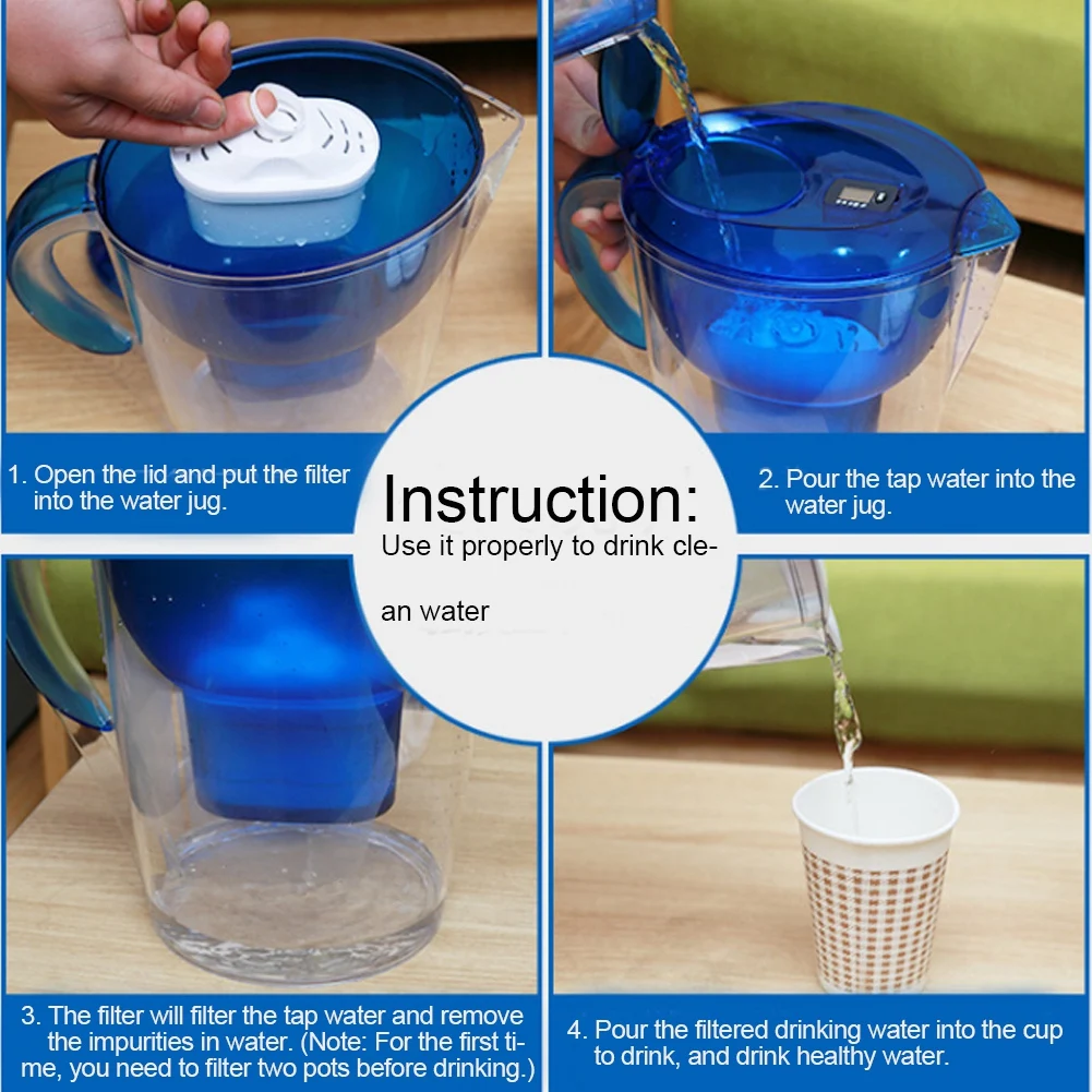 

6Pcs Replaceable Water Jug Filter Replacement Accessories for Home Water PurificationHome Water Filter