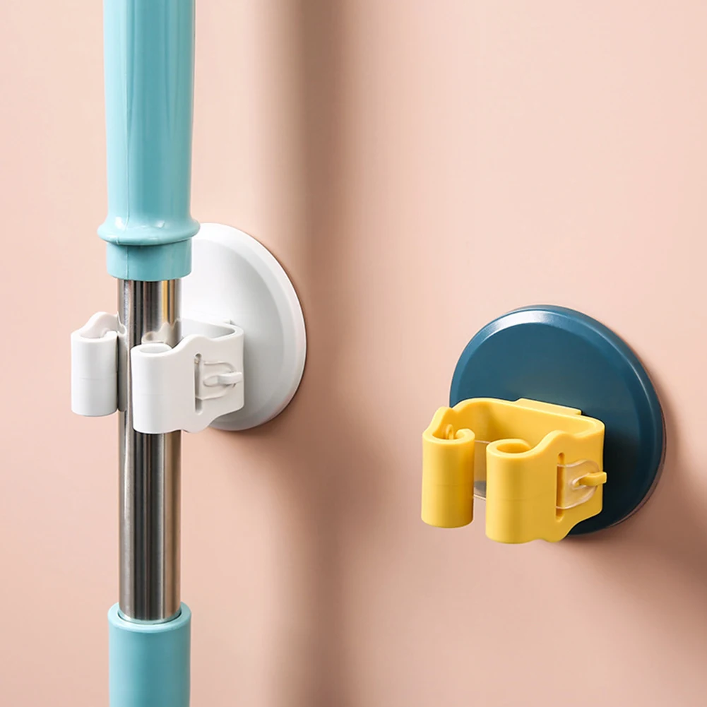 

Практичные крючки для хранения швабры, самоклеящаяся вешалка для хранения метлы, бытовой подвесной органайзер для зонта в ванной комнате, и...