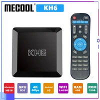 mecool android tv box 4k kh6 4gb 32gb dual wifi 2 4g 5g 4k hdr bt5 0 smart media receiver quad core cortex a53 set top player