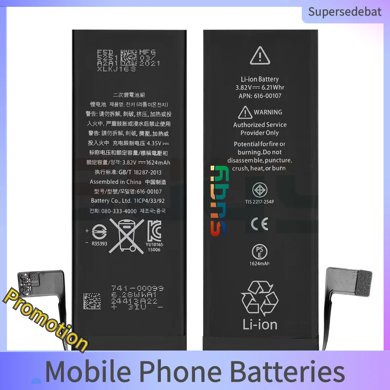 

Battery Replacement Batterie for iphone 5SE Batteria 1624mAh 0 cycle Phone Battery for iphone 5SE Bateria for Apple iphone 5 SE