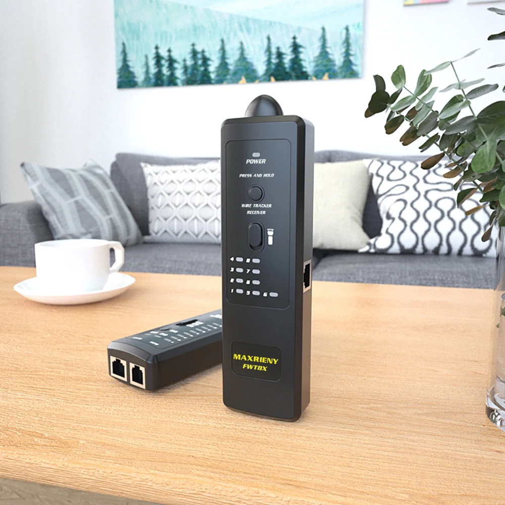 

MAXRIENY FWT8X Digital Signal Dual Mode Network Wire Line Finder Analyzer Detector Collation RJ45 RJ11 Accurate Ethernet Tracer