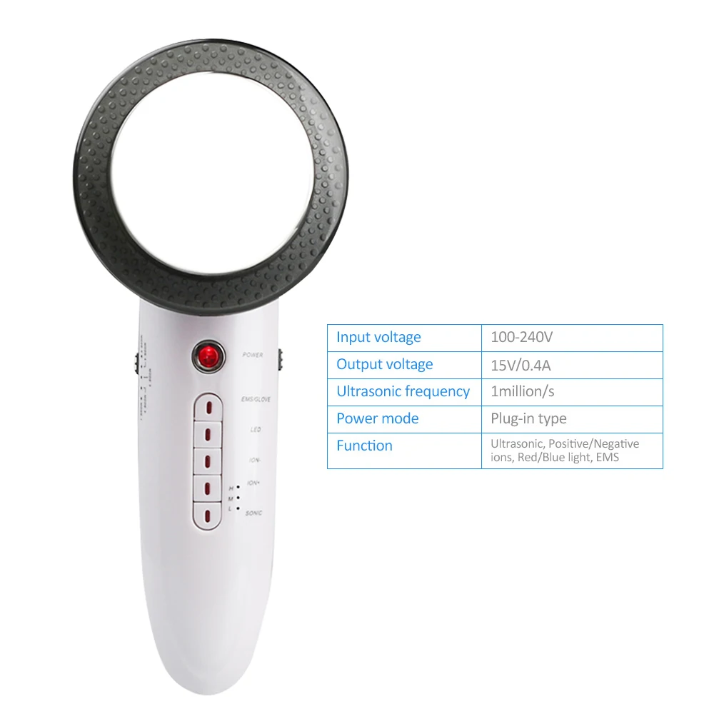 

6 In 1 Ultrasonic Cavitation Machine Radio Frequency RF Body Slimming Massager Massage Fat Burner Weight Loss Anti Cellulite