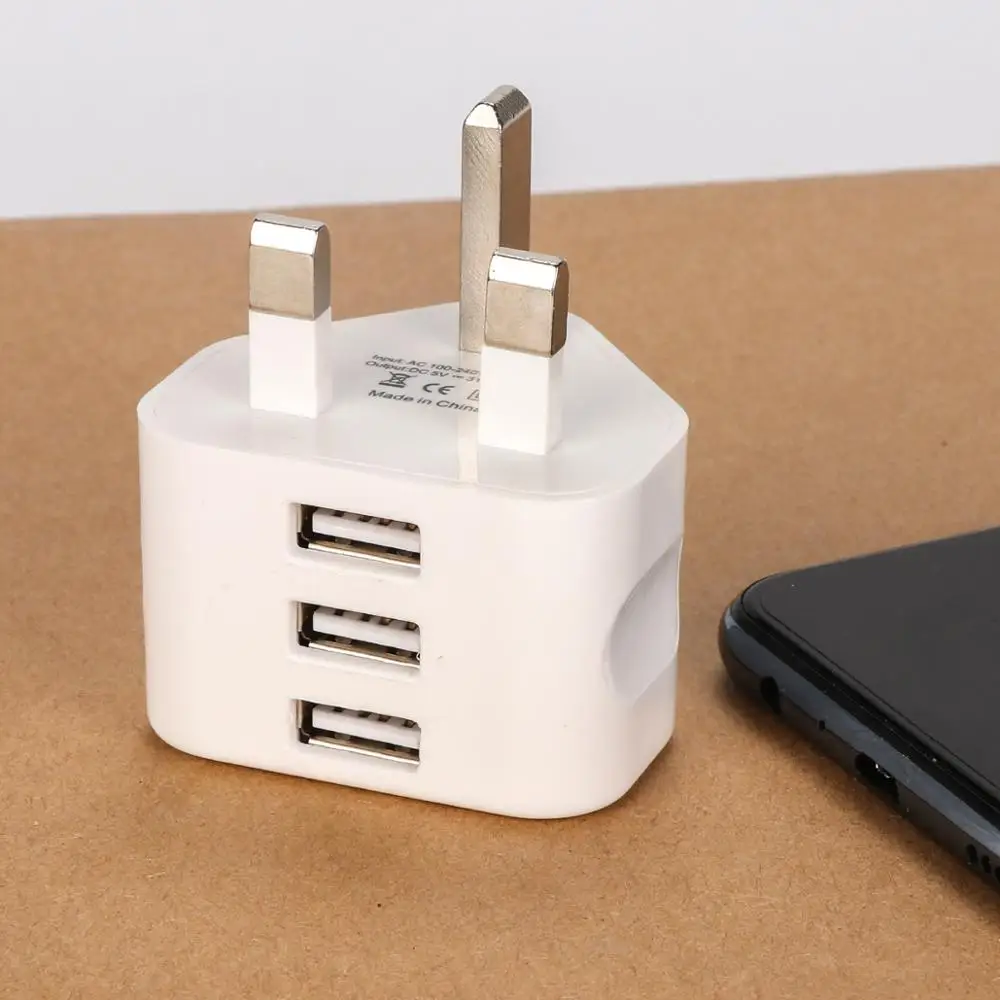 UK 3 USB KOOYUTA Универсальный 1/2/3-Порты и разъёмы USB вилка стандарта Великобритании 3 настенное устройство адаптер с 3 Порты и разъёмы в английском стиле; для путешествий Зарядное устройство для зарядки для Iphone iPad - Тип штекера: UK 3 USB