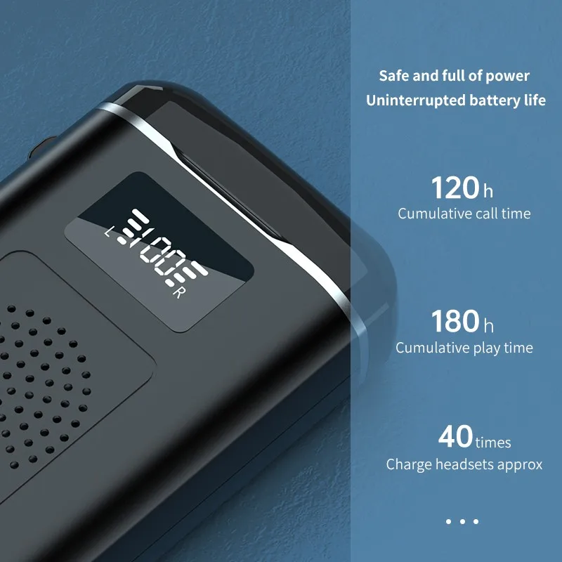 

M6 Bluetooth Audio Speaker And Headsets 2-in-1 Ultra-Large Capacity Charging Case Digital Display Touch Led TWS BT 5.1 Earphones