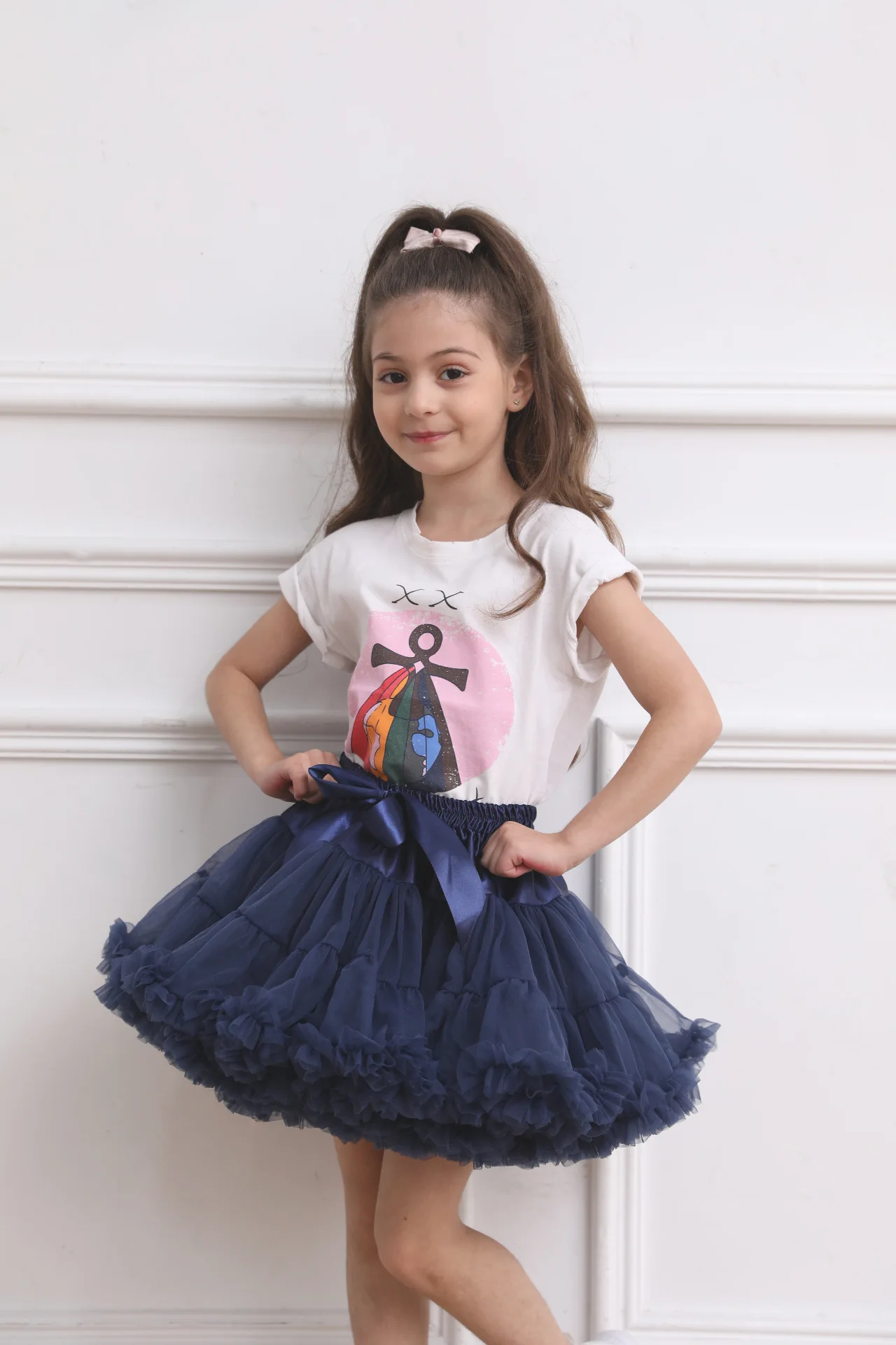 

LazyChild Girls Skirt Ballerina Pettiskirt Layer Fluffy Children Ballet Skirts For Party Dance Princess Girl Tulle Miniskirt