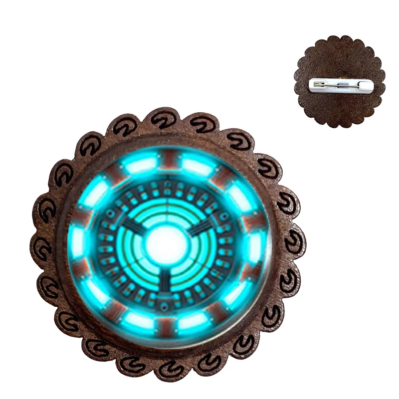 

Popular jewelry, mahogany pin, antique jewelry brooch, glass dome, Avenger picture, 20 mm round collar student brooch
