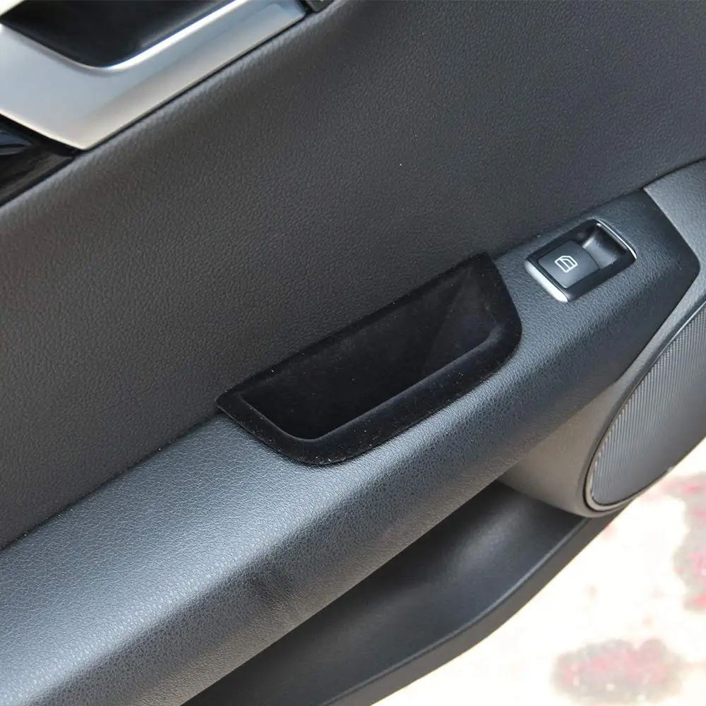 Автомобильный черная замша ручка двери ящик для хранения подлокотник перчаток