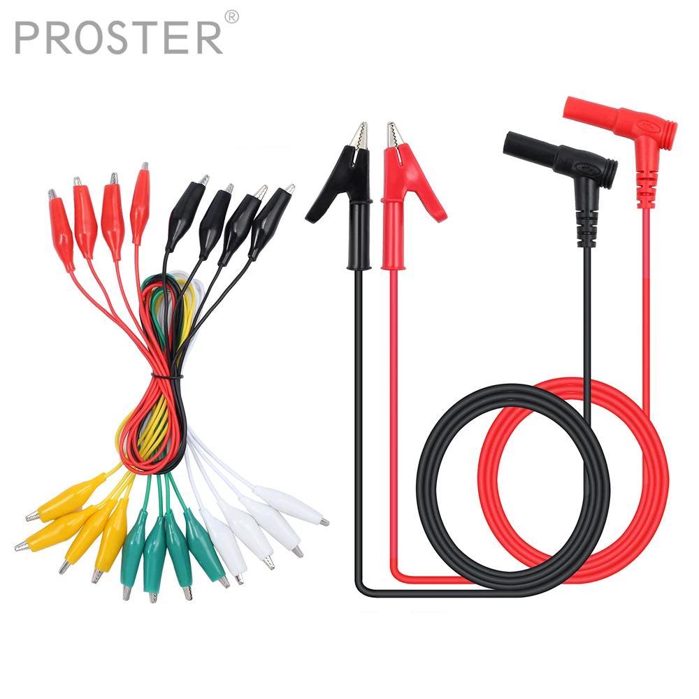 Proster 2 шт. Банановый штекер тест на крокодил 15а с 10 и 5 цветов Набор тестовых