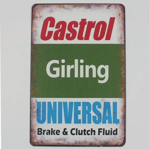

Vintage Home Decor Castrol Motor Oil Vintage Metal Tin Signs Retro Metal Sign Decor The Wall