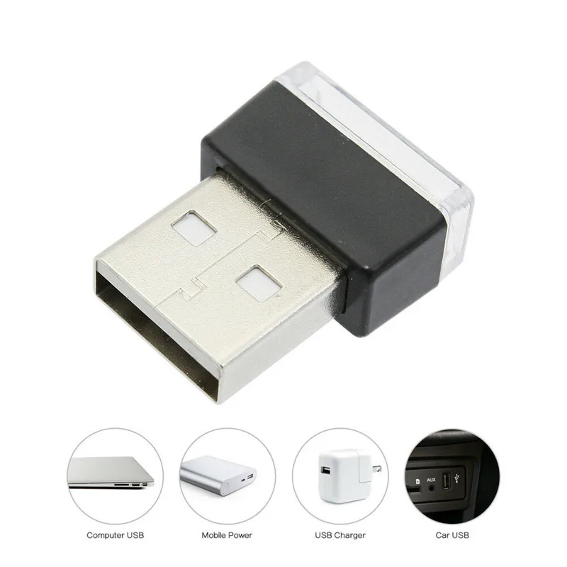 Мини USB атмосферная лампа Красочный светодиодный ночник декоративный светильник