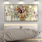 Современный ландшафт Древо жизни Густава Климта, холст, живопись, плакаты и принты, Настенная картина для гостиной, домашний декор