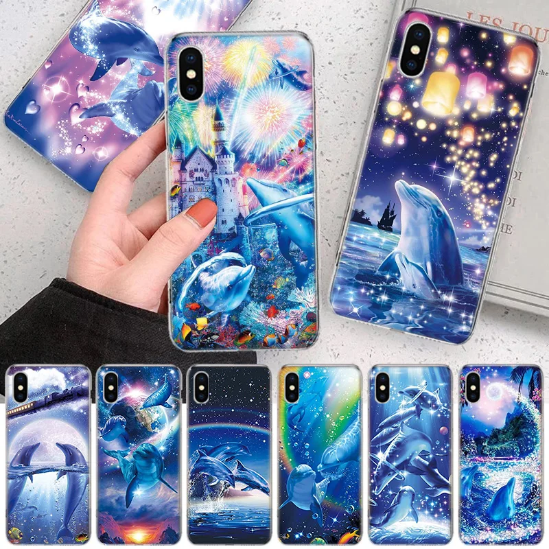 Мягкий чехол для телефона с изображением морских животных милого дельфина IPhone 11