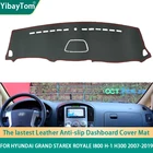 Прочный отличный коврик из искусственной кожи для приборной панели, противоударный защитный коврик для Hyundai Grand Starex Royale i800 H-1 H300 2007-2019