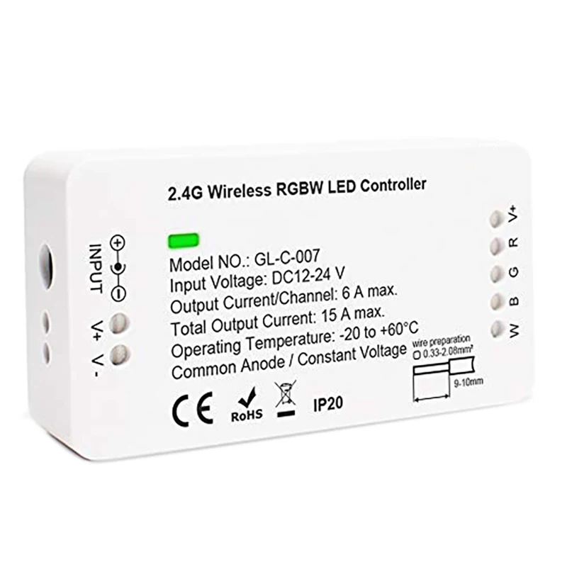 

Регулятор светодиодной ленты Zigbee, переключатель светильник RGB CCT с регулируемой яркостью, работает с приложением и голосовым управлением дл...