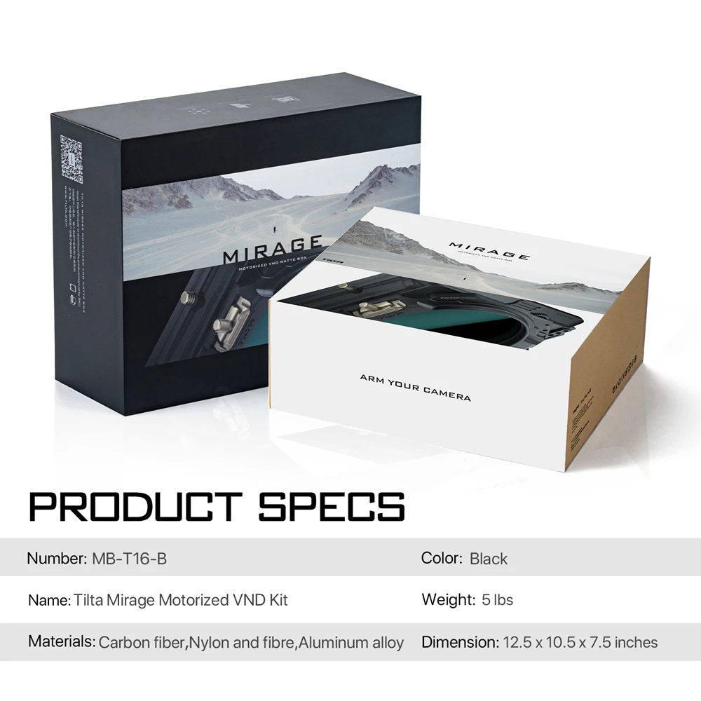 TILTA MB-T16-B 4x5 65 &quotMirage Matte Box VND Kit моторизованный фильтр рамка для фотографий