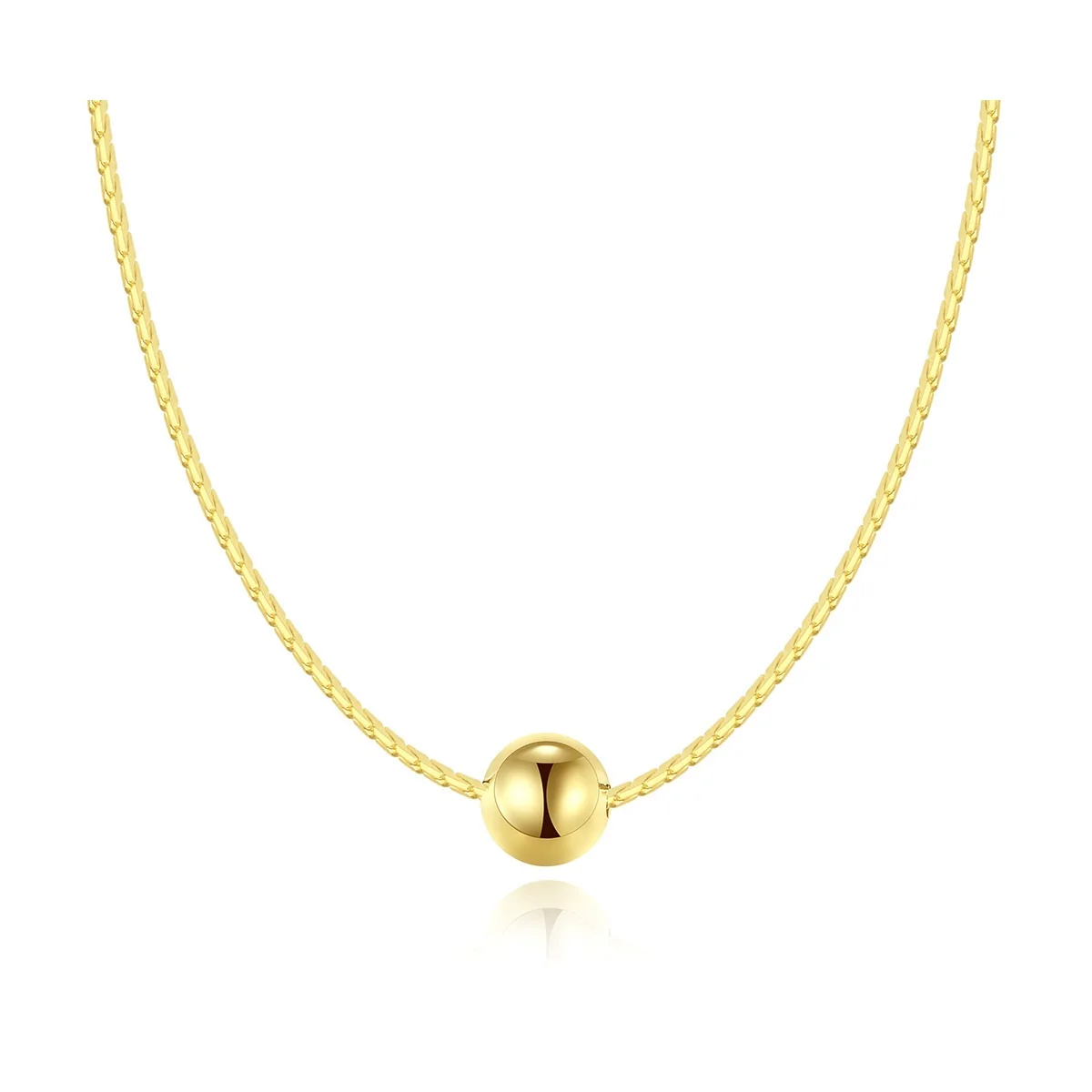

Necklace Small Ball Pendant New Ts Zirconia 925 Sterling Silver Link Chain Fashion Jewelry 14K Golden Gift For Women Friend
