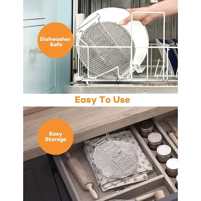 

1set 5 Layer Dehydrator Rack Stand Accessories for 6.5Qt 8Qt Ninja & 5 pcs for All 2.3-4.5-5.8Qt Air Fryer Accessories