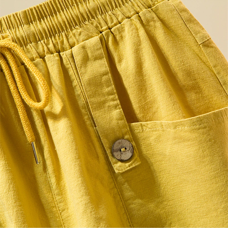 

Plus Size 4XL Summer Women Casual Shorts Korean Fashion All Match Elastic Waist Hot Short Pants Loose Wide Leg Shorts Female