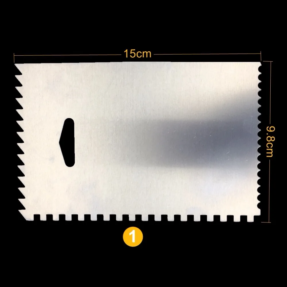 Алюминиевый скребок для торта инструмент выпечки украшения зубчатые края
