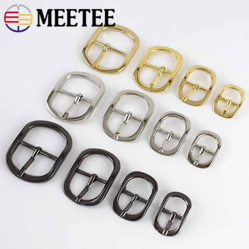 Meetee 5 шт. 12-38 мм металлическая пряжка для сумки обуви ремешок регулируемый крючок