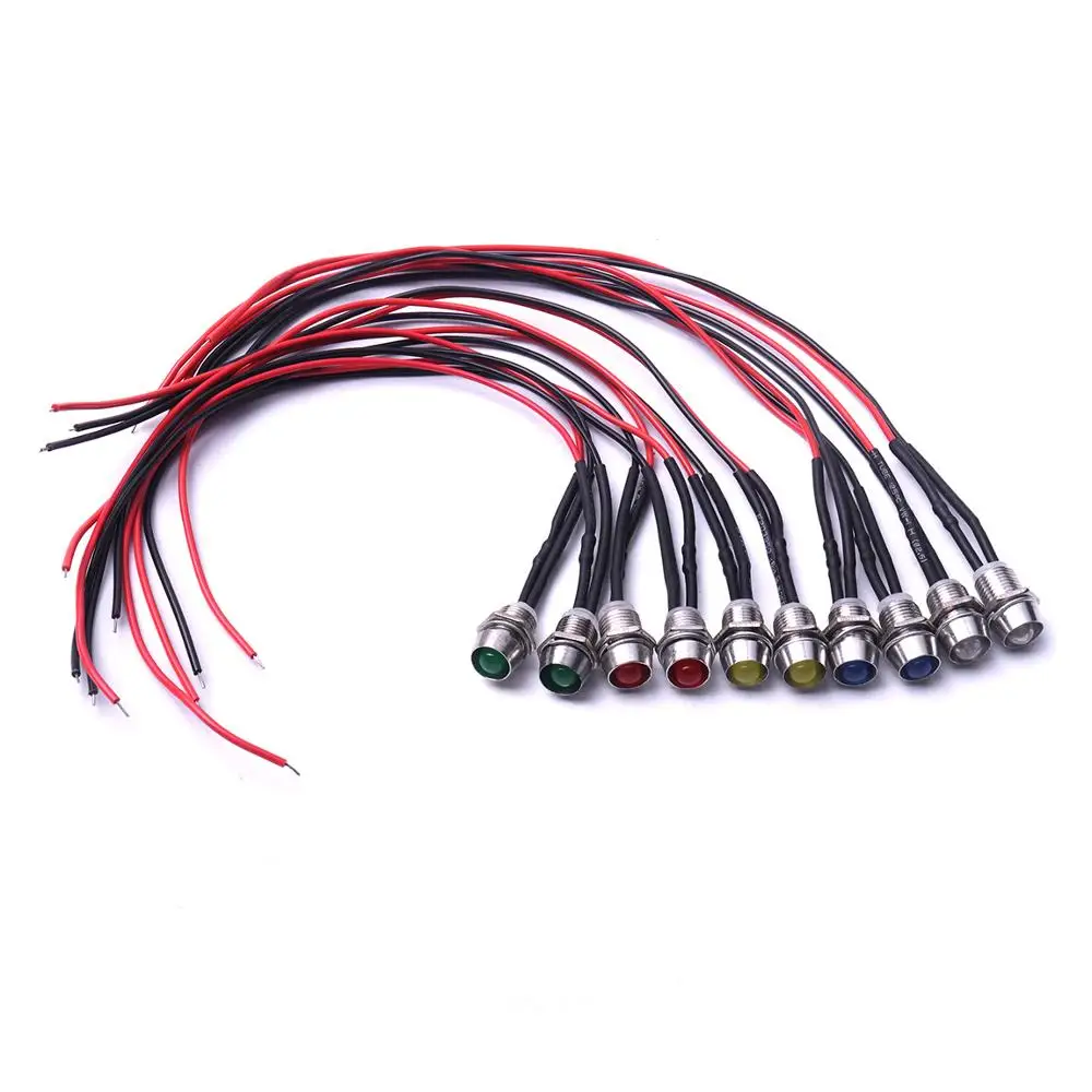 Миниатюрная Светодиодная лампа индикатор 10 шт. светодиодсветильник для поворота