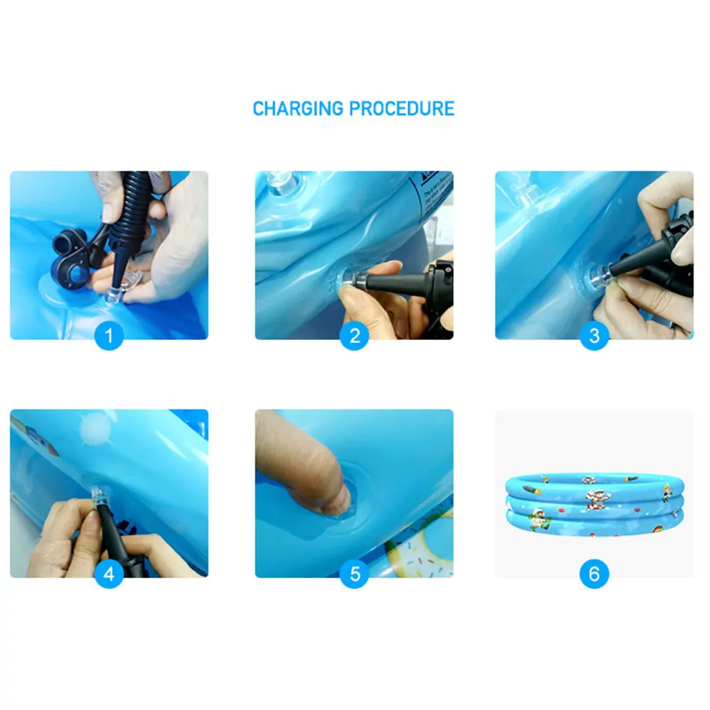 Fold-able Inflatable Round Swimming Pool PVC 3-Layers Children Swim Center Water Play Bathtub Non-slip Safety | Спорт и развлечения