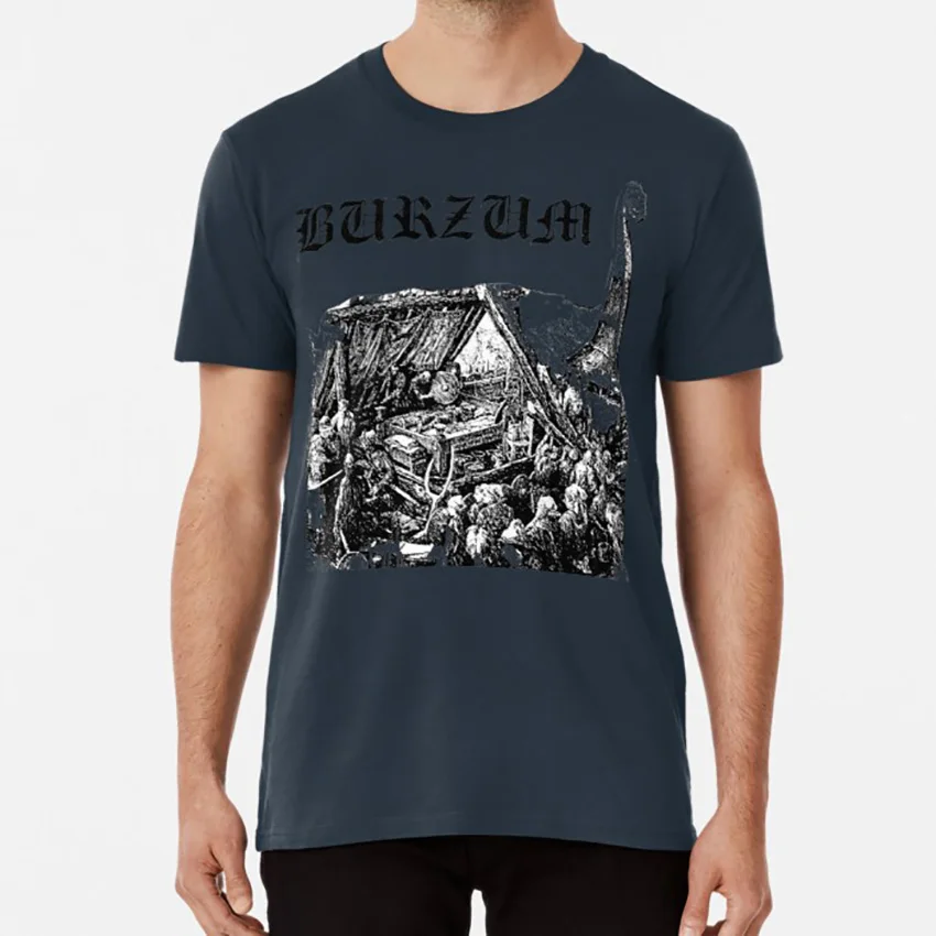 Черная футболка Burzum burzum bathory gorgoroth darkthrone dark throne Black metal dsbm норвежская черная