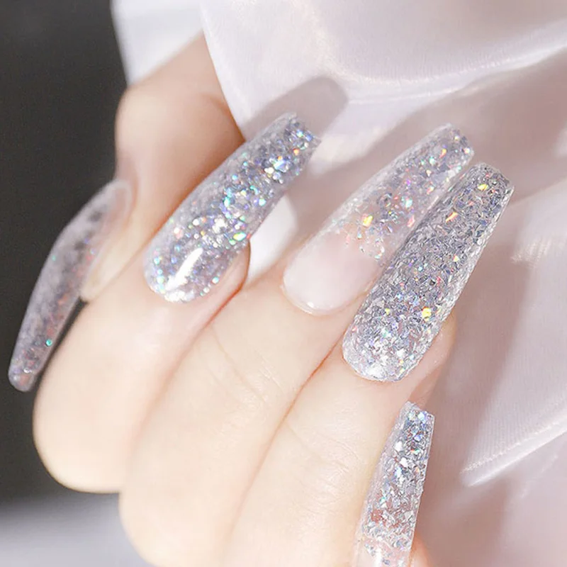 

1Box Irregular Laser Nail Sequins Holographic Nail Glitter Flake For 3D Acrylic Gel Nail Art Paillettes Decorations DIY Manicure