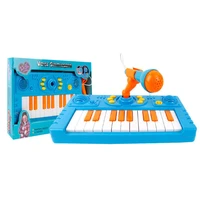 21 keys kids cartoon electronic piano toy interactive toddler piano keyboard baby piano musical toy with microphone