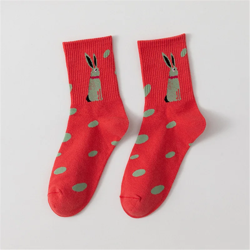 Осенне-зимние новые длинные штапельные Хлопковые женские носки среднего размера