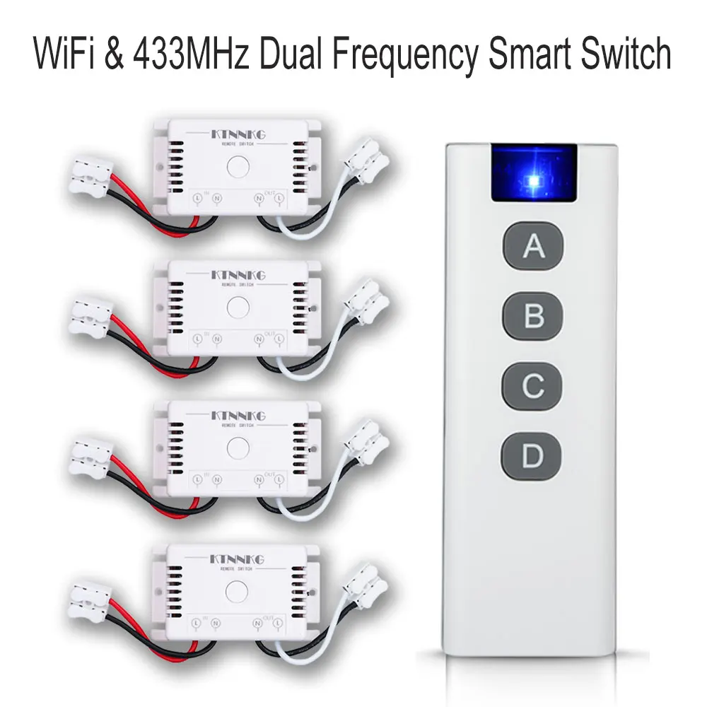 AC90 250V Tuya Smart APP Wi Fi переключатель светильник 1/2/3 Gang Беспроводной RF 433 МГц Кнопка DIY