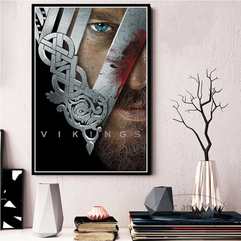 

Vikings Classic Tv Series Show Posters Wall Art Pictures Decorative Printed Canvas Paintings For Living Room Home Decor