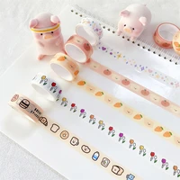 1 5cmx3m cartoon cute bear flower masking washi tape diy decorative diary journal craft scrapbooking label stickers stationery