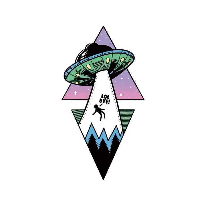 

Забавная наклейка 13 см X 7,2 см для инопланетянина, модные автомобильные аксессуары, водонепроницаемые 3D наклейки с граффити, украшение с принтом на заказ