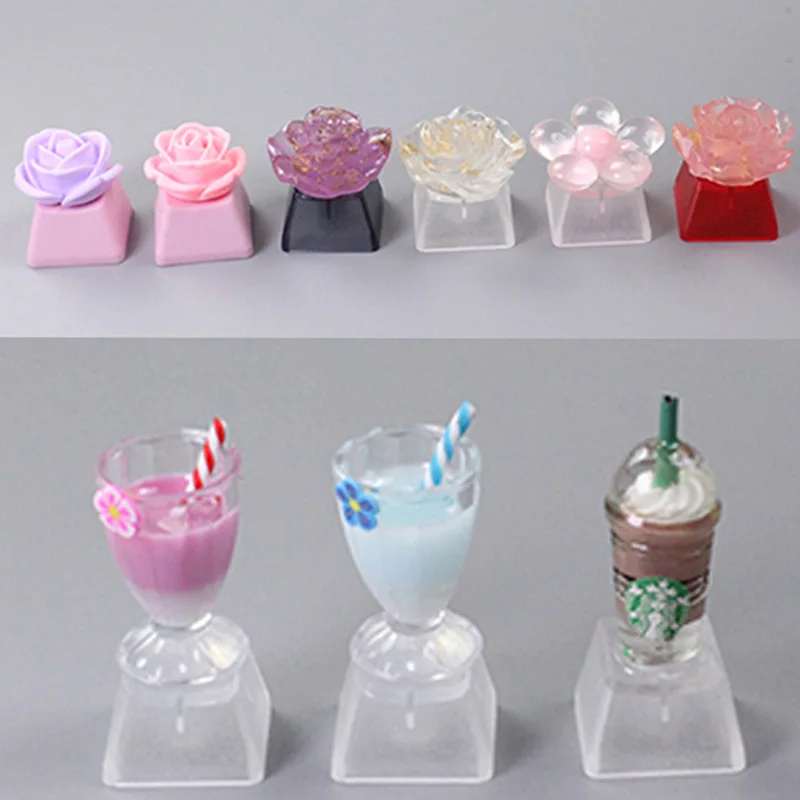 

1 шт., прозрачная мультяшная накладка на механическую клавиатуру