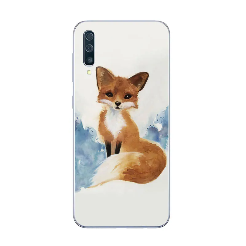 Case For Samsung Galaxy A10 A70 A50 A30 A40 A20 Phone Silicone Soft TPU Cover A50S Cute Flower cat Bumper | Мобильные телефоны и