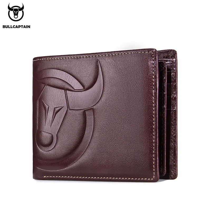 BULLCAPTAIN wallet male leather multi-card position horizontal and vertical business first layer leather driver's license wallet