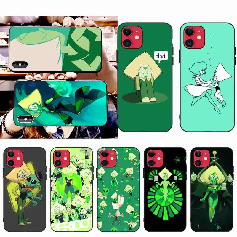 

HPCHCJHM STEVEN UNIVERSE PERIDOT Soft Silicone TPU Phone Cover for iPhone 11 pro XS MAX 8 7 6 6S Plus X 5S SE 2020 XR case