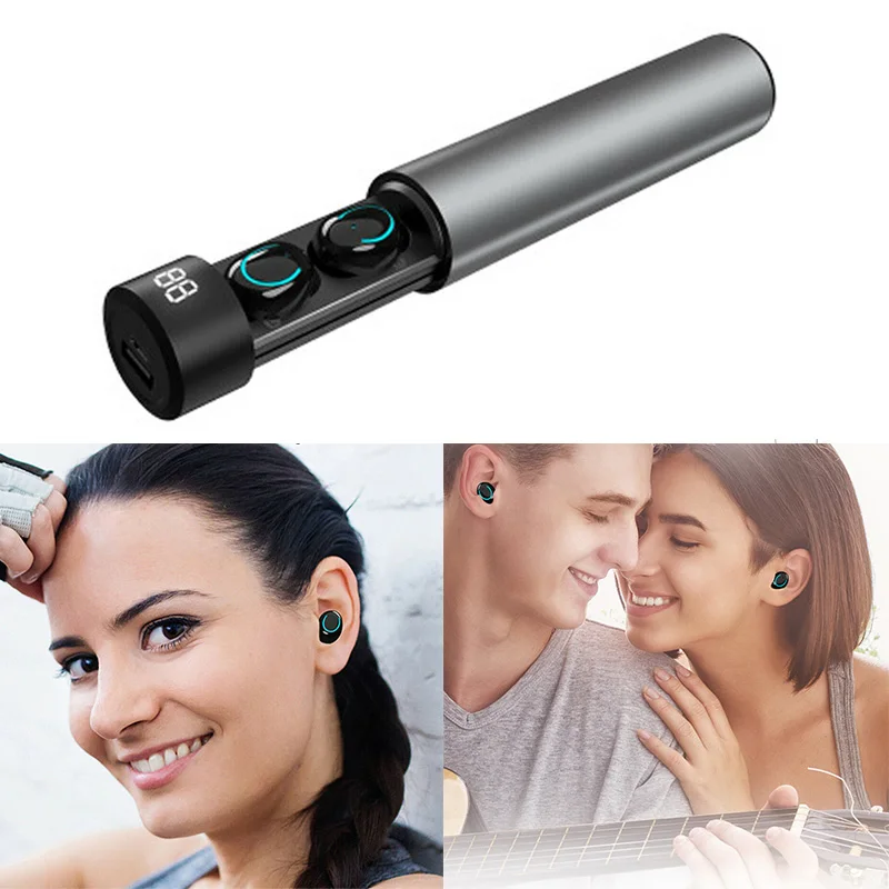 TWS беспроводные наушники стерео Bluetooth 5,0 наушники анти-шум музыка Спортивная гарнитура Близнецы водонепроницаемый эргономичный дизайн наушник