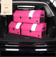 car trunk storage organizer with lid portable anti slip car stitching colors organizer car accessories interior part wholesale