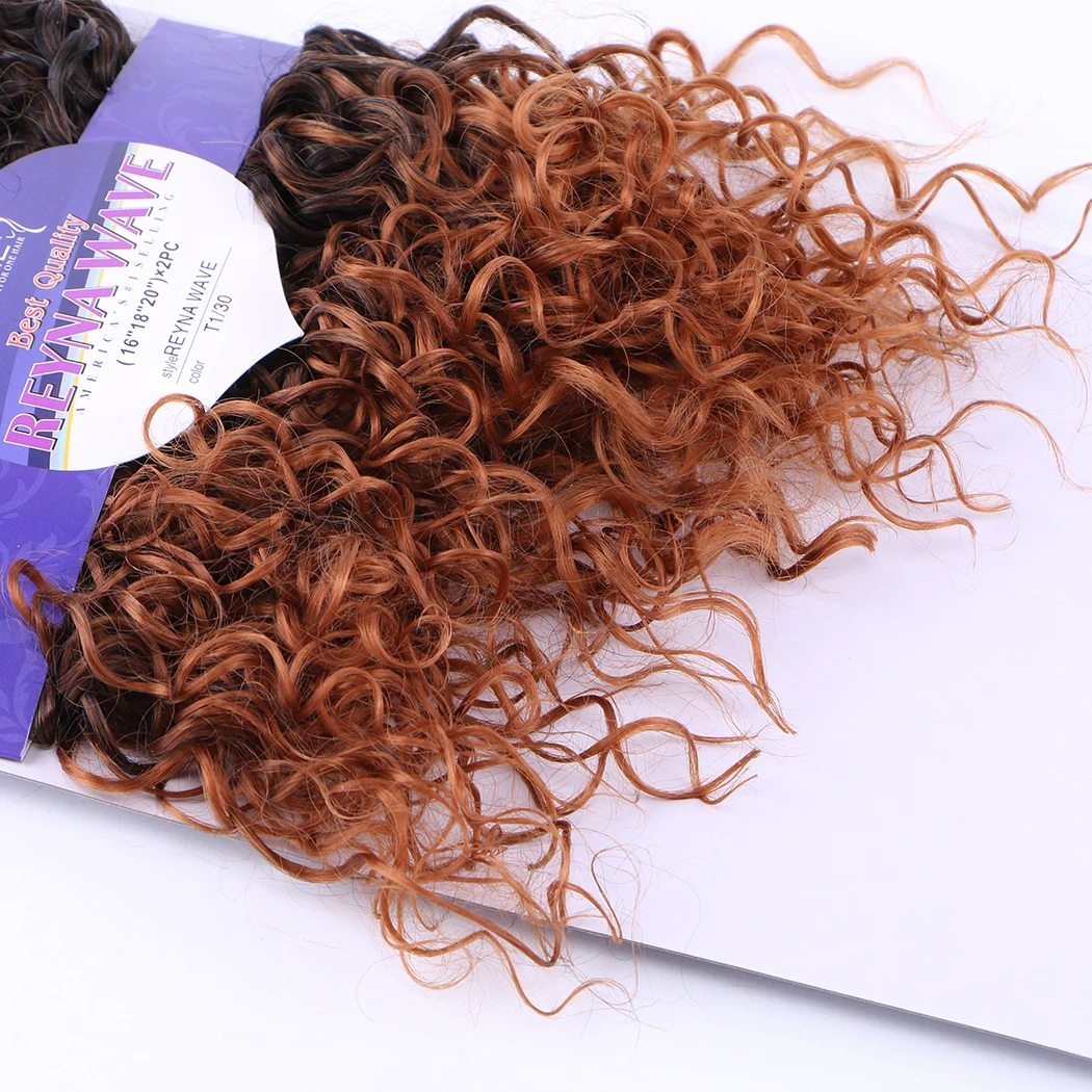 

Angie 16" 18" 20" Synthetic Hair Weave 6Pieces/Pack Kinky Curly Hair Bundles, 210g Curly Hair Weft Extension For Women
