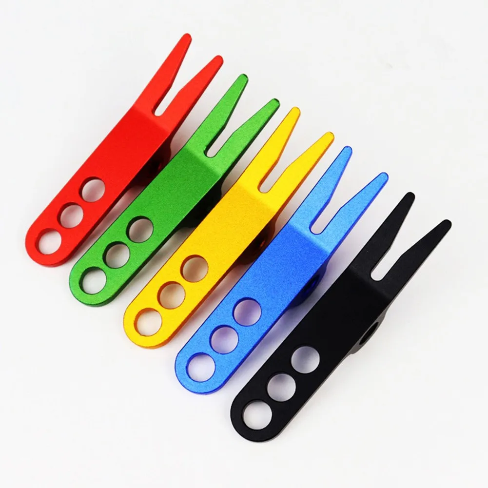

1pcs Golf Green Fork Aluminum AlloyGolf Accessories The Ball Position Marker Outdoor Golf Course Accessories Tools
