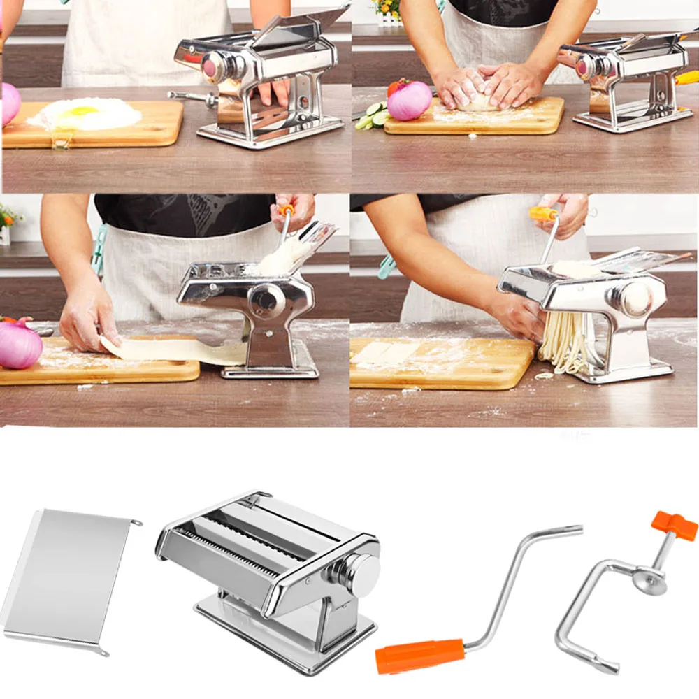 Машина для изготовления пасты из нержавеющей стали с 2 обычными лезвиями ручная