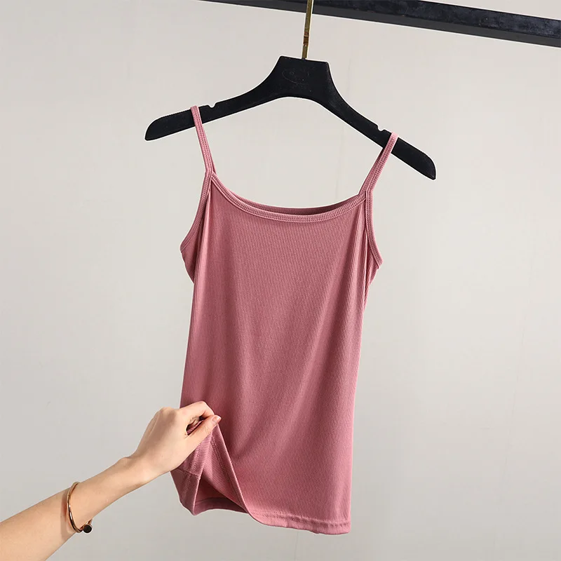 Женский топ-майка стрейчевая модель топы на бретелях Женские однотонные