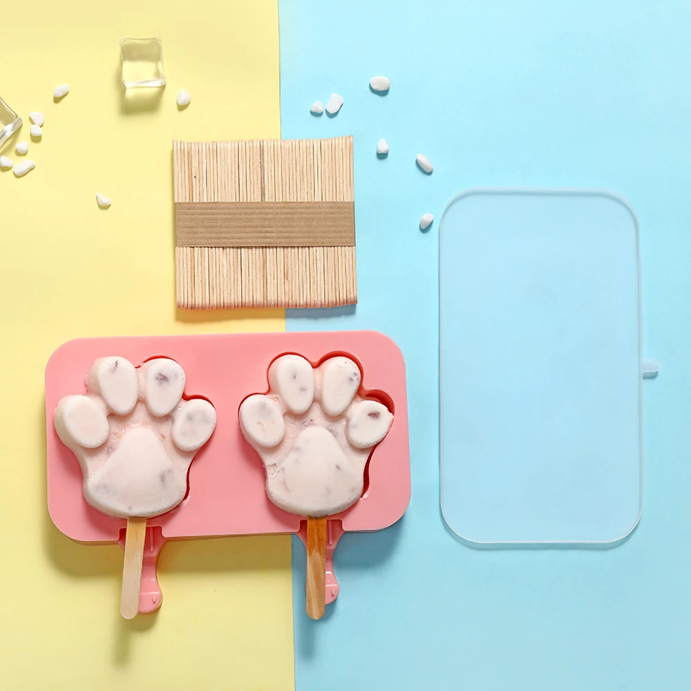 Пищевая силиконовая форма для мороженого снеговика сделай сам с палочками