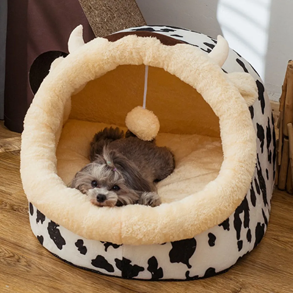 

Dog Bed House Four Seasons Universal Enclosed House Small Dog Teddy Removable Bed Cat House Winter Warm Pet Supplies