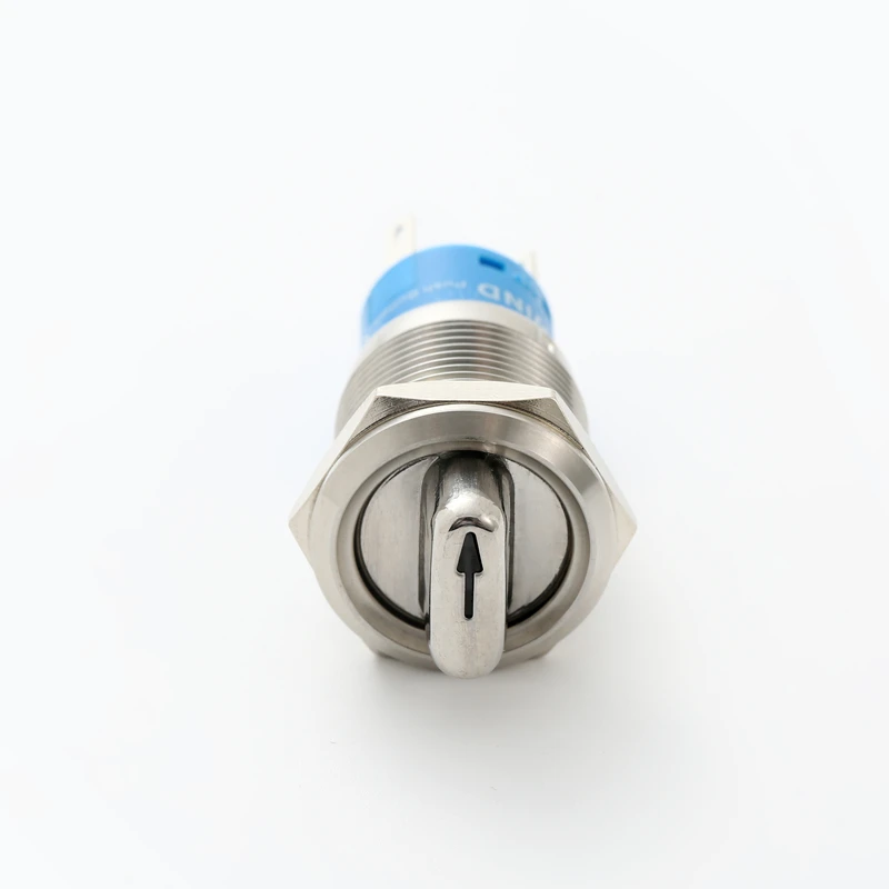 

ELEWIND 19mm DPDT illuminated metal selector switch 3 position(PM192F-22X/31/R/12V/S/IP65)