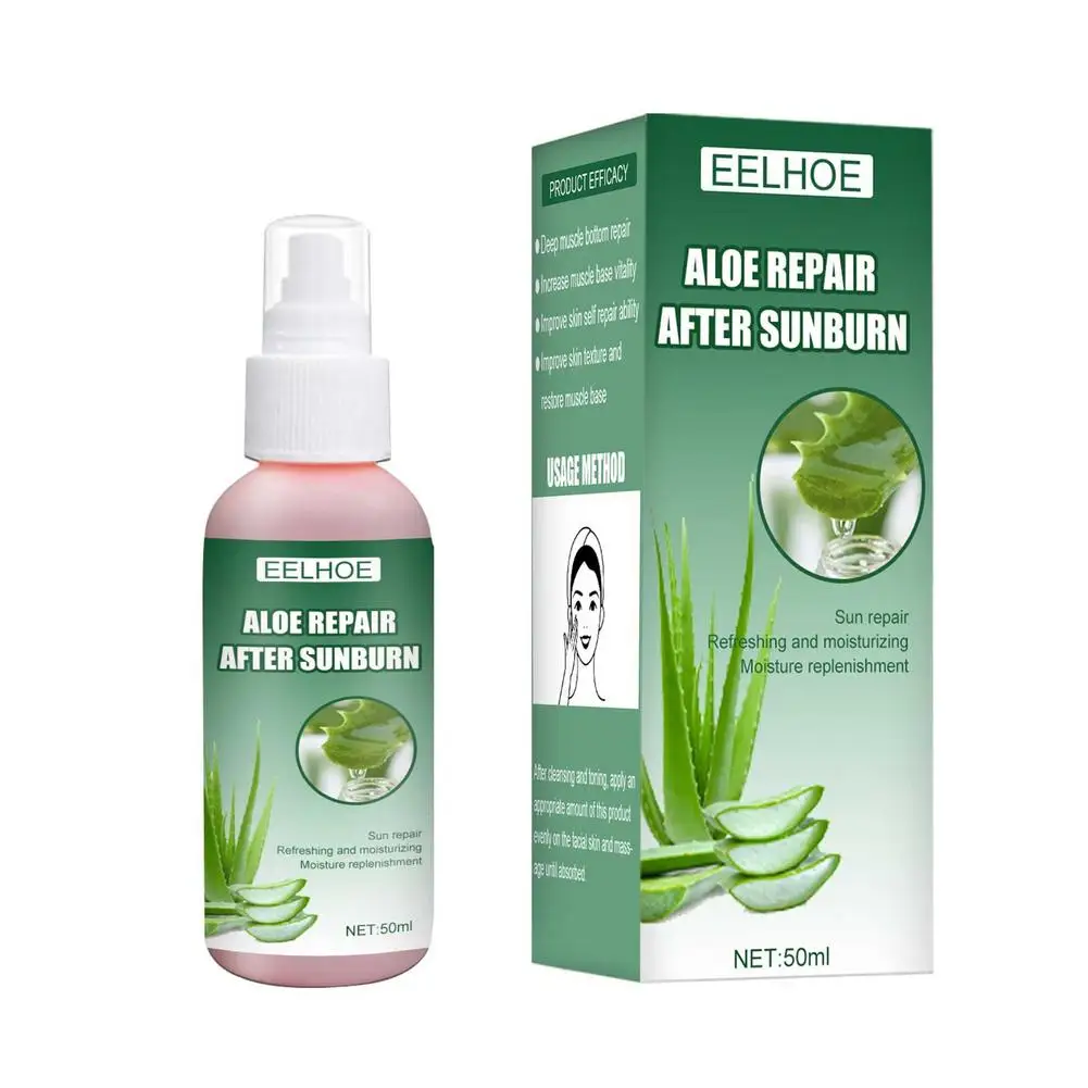 Aloe Vera Essence Sunburn Soothing Repairing Moisturizing Spray Improve Rough Skin Sooth Skin Face Care Liquid Toner Spray