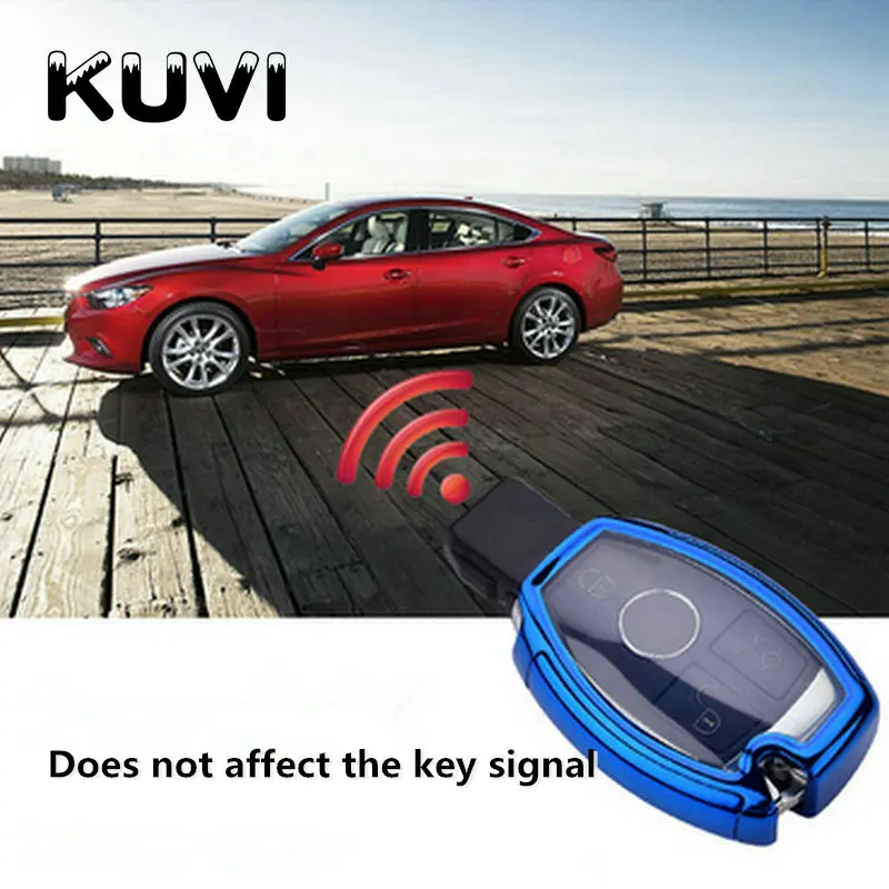 

TPU key case cover Key case protective shell holder for Mercedes benz A B R G Class GLK GLA w204 W251 W463 W176