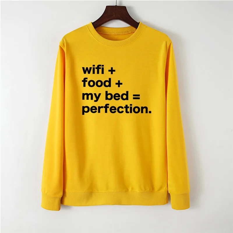 

2021 New Autumn WiFi Print Women Hoodie Long Sleeve Pullover Sweatshirt Terry O-NECK Women Clothes Harajuku Hoodies Casual Tops